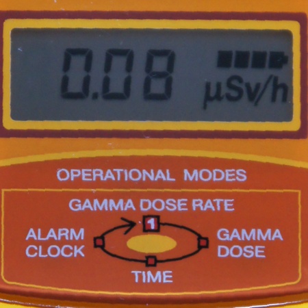 Gamma ray dosemeter screen