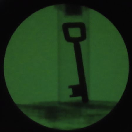 X-ray image of a key